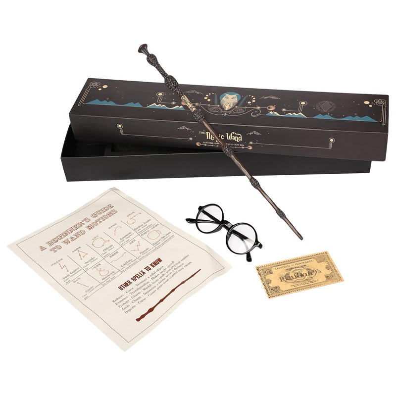 Fusked Dumbledore Wand Magic Wands Harry Potter Accessories With Sunglass Gift Toys Cosplay Dress Combo For Kids (Limited Edition 2024), Brown - Image 1